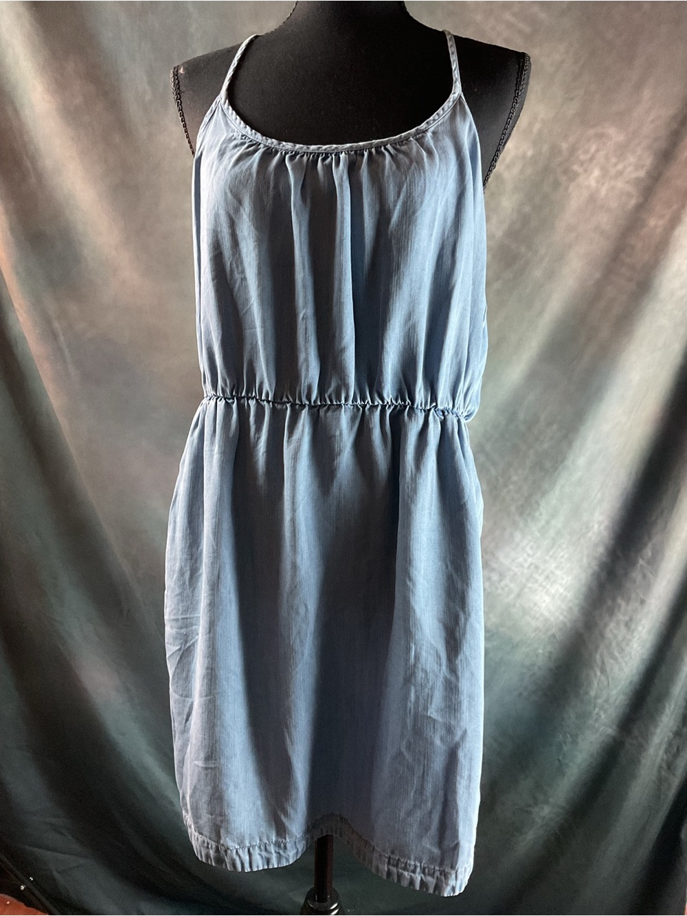 life in progress Light Blue Spaghetti Strap Mini Dress